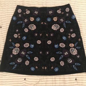 Club Monaco embroidered skirt